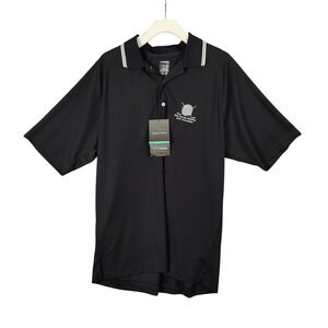 Page & Tuttle Golf Polo Shirt Moisture Wicking Anti-Bacterial‎ Black Men Size L